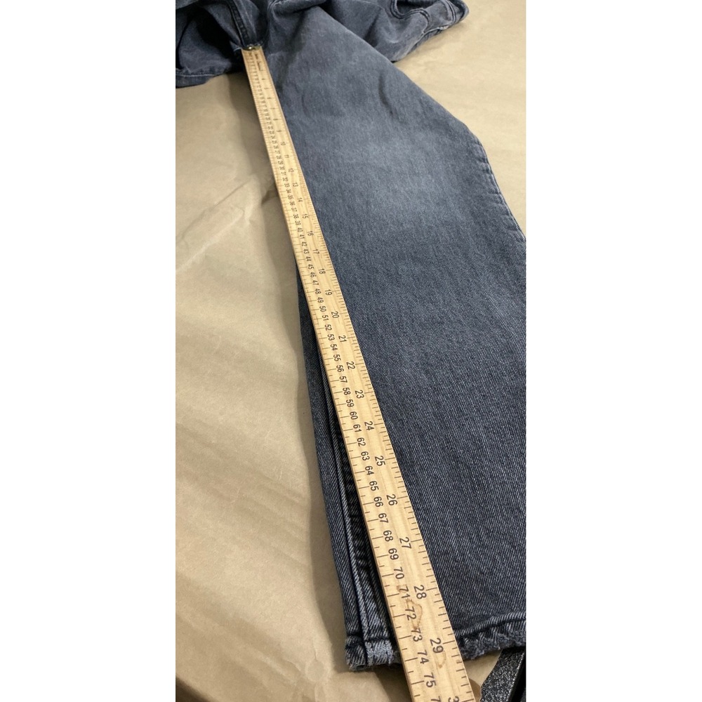 Abercrombie Women 90s Straight Ultra High Rise Black Distressed Denim 27 Grunge - Picture 6 of 11